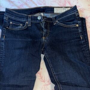 rag & bone Blue Skinny Jeans with Classic Indigo Wash